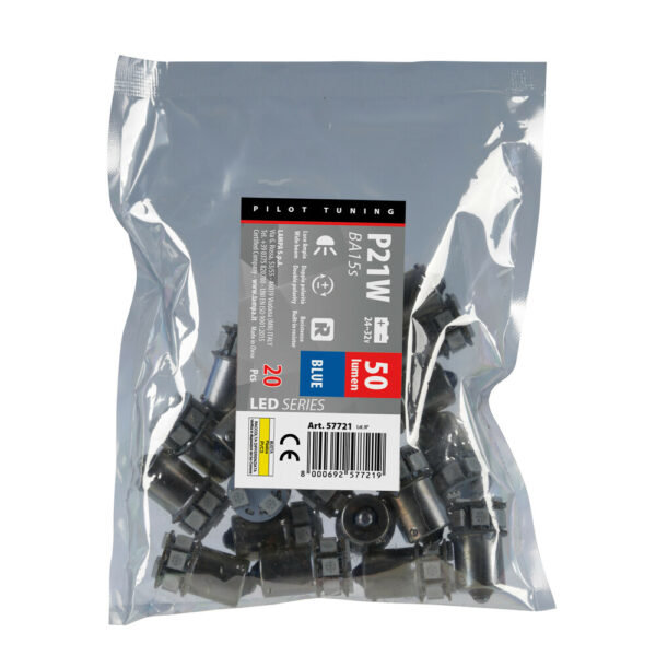 P21W 24/32V Ba15s 50lm 10xSMDx1CHIP LED CAN-BUS (ΦΟΥΝΤΟΥΚΙ) ΜΠΛΕ ΔΙΑΘΛΑΣΗΣ ΣΑΚΟΥΛΑ LAMPA - 20 TEM. - Image 2