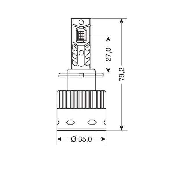 D2S/D2R 12/24V 35W 6.000K 8000lm LED SEOUL CSP-3570chips CAN BUS PLUG & PLAY LAMPA - 2ΤΕΜ. - Image 2