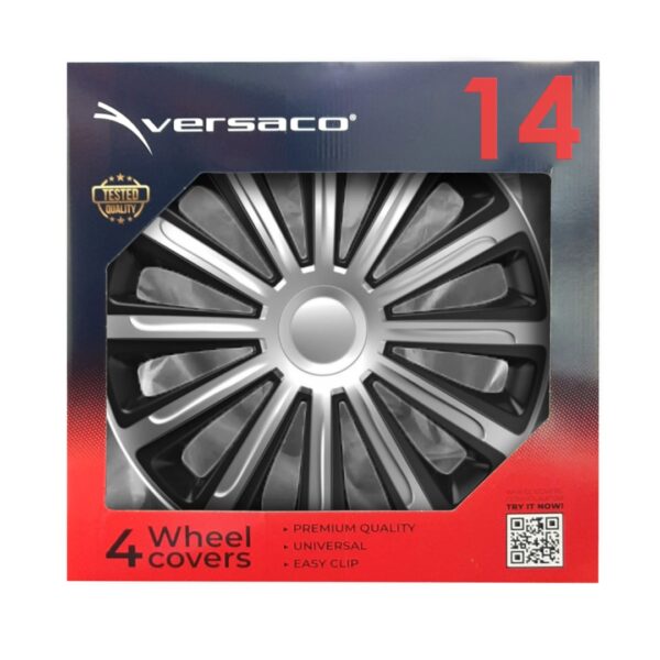 ΤΑΣΙ 14" HUBCAP TREND SILVER BLACK - ΣΕΤ 4ΤΕΜ ΣΕ ΚΟΥΤΙ ΑΜΙΟ - Image 2