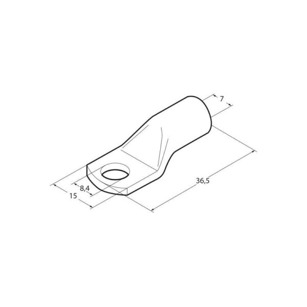 ΑΚΡΟΔΕΚΤΕΣ ΚΑΛΩΔΙΩΝ ΜΠΑΤΑΡΙΑΣ 25 mm² ΜΕ ΤΡΥΠΑ 8mm 5ΤΕΜ - Image 2