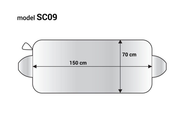 ΗΛΙΟΠΡΟΣΤΑΣΙΑ ΑΥΤΟΚΙΝΗΤΟΥ UNIVERSAL - 150x70cm (ΑΣΗΜΙ - EPE FOAM) AMiO - 1 ΤΕΜ. - Image 2