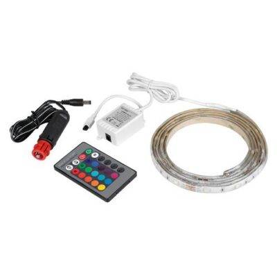 ALL IN POINT ΤΑΙΝΙΑ 60LED 12/24V RGB MULTICOLOR 200cm ΜΕ ΦΙΣ ΑΝΑΠΤΗΡΑ ΚΑΙ ΤΗΛΕΧΕΙΡΙΣΜΟ 16 ΧΡΩΜΑΤΩΝ  ΚΑΙ 3 ΧΡΗΣΕΩΝ - AIN-146769 LEFKELIS.GR