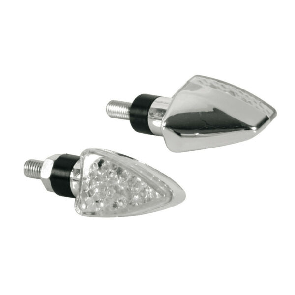 ALL IN POINT ΦΛΑΣ MOTO ARROW 12V LED 63x25mm ΧΡΩΜΙΟ LAMPA - 2 TEM. - AIN-177279 LEFKELIS.GR