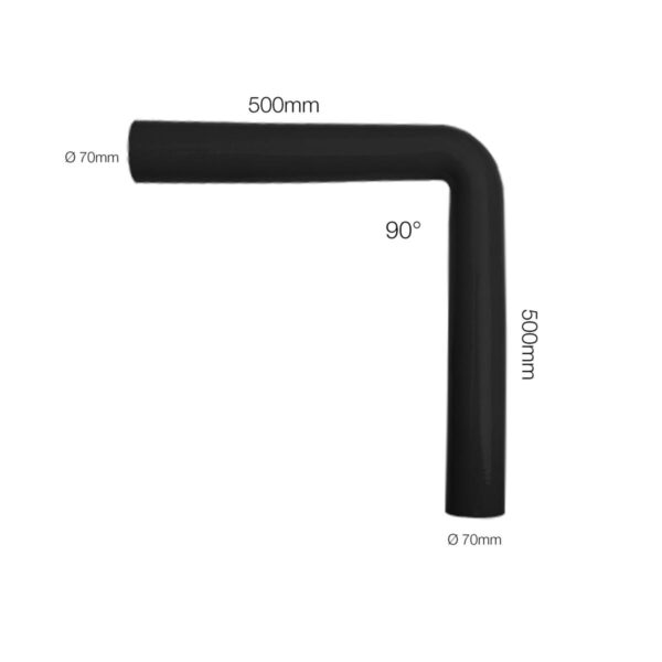 ALL IN POINT ΓΩΝΙΑ ΣΙΛΙΚΟΝΗΣ ΜΑΥΡΗ Φ70 90 ΜΟΙΡΕΣ 100cm (50+50cm) SIMONI RACING - 1 TEM. - AIN-173617 LEFKELIS.GR