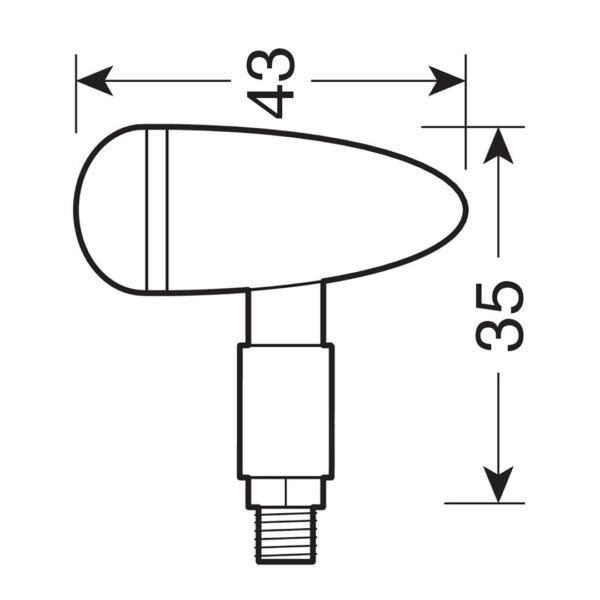 ΦΛΑΣ ΜΟΤΟ DROP 12V SMD LED (35x43mm) ΧΡΩΜΙΟ -2 ΤΕΜ. - Image 2