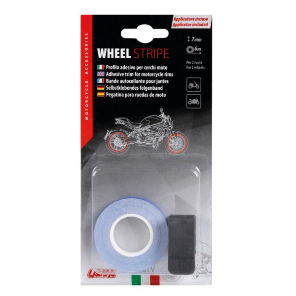 ΔΙΑΚΟΣΜΗΤΙΚΗ ΤΑΙΝΙΑ ΓΙΑ ΖΑΝΤΕΣ MOTO ΜΠΛΕ 7mm x 6m ΜΕ ΝΤΙΣΠΕΝΣΕΡ - Image 2