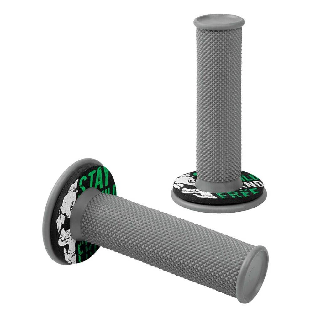 ALL IN POINT ΧΕΡΟΥΛΙΑ MOTO DONUT OFF-ROAD ΓΚΡΙ/ΠΡΑΣΙΝΟ 22MM+25MM 12CM 2ΤΕΜ - AIN-167342 LEFKELIS.GR