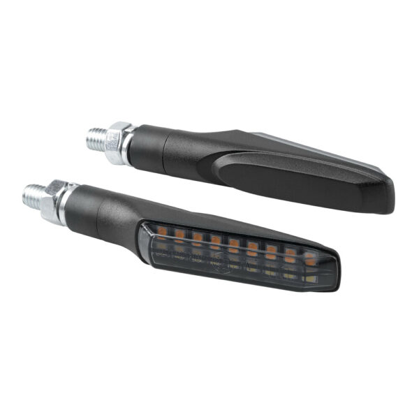 ΦΛΑΣ MOTO ΕΜΠΡΟΣ 12V SMD LED VICTORY ΜΑΥΡΟ 2 ΧΡΗΣΕΩΝ (ΘΕΣΕΩΣ /ΦΛΑΣ) 91x15mm LAMPA - 2 TEM - Image 2