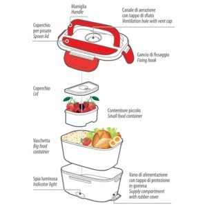 5lt ΗΛΕΚΤΡΙΚΟ/ΘΕΡΜΑΙΝΟΜΕΝΟ LUNCH-BOX ΛΕΥΚΟ/ΚΟΚΚΙΝΟ 35x17cm LAMPA - 1 ΤΕΜ - AIN-174713 LEFKELIS.GR
