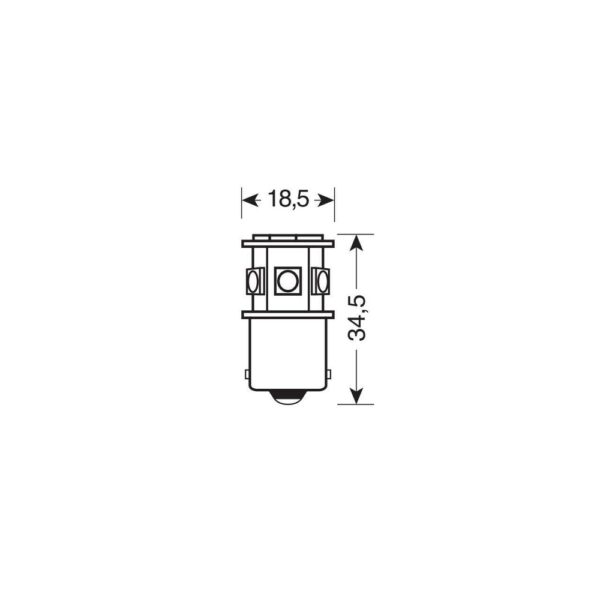 P21W BA15s 24/28V 8SMDx1CHIP LED 120lm ΛΕΥΚΟ ΚΟΥΤΙ LAMPA - 20 ΤΕΜ. - Image 2