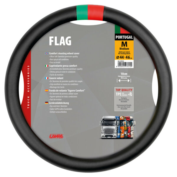 ALL IN POINT ΚΑΛΥΜΜΑ ΤΙΜΟΝΙΟΥ ΦΟΡΤΗΓΟΥ CLUB FLAG PORTUGAL ΜΑΥΡΟ SKEENTEX (M) 44/46cm (ΚΟΦΤΟ ΤΙΜΟΝΙ) - AIN-169145 iluma.GR