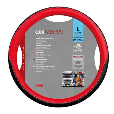 ALL IN POINT ΚΑΛΥΜΜΑ ΤΙΜΟΝΙΟΥ ΦΟΡΤΗΓΟΥ CLUB PREMIUM L 46/48 cm ΚΟΚΚΙΝΟ/ΜΑΥΡΟ ΑΠΟ ΑΟΣΜΟ