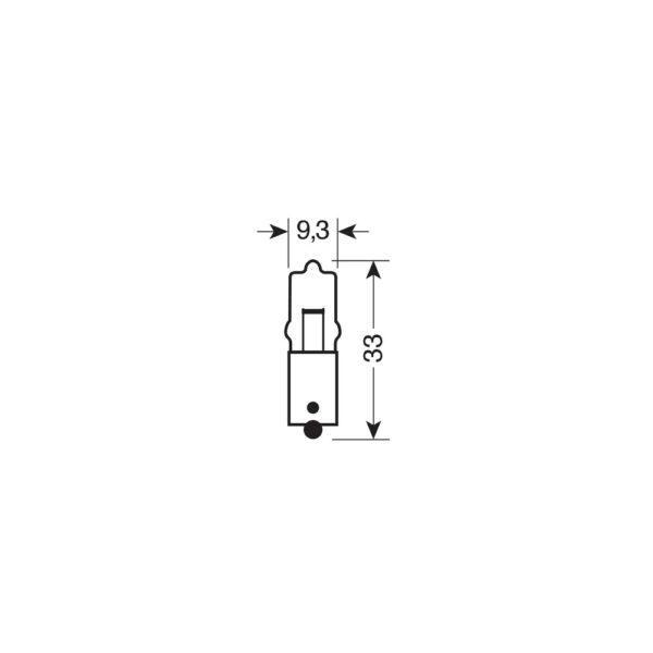 BA9s 12V 10W OSRAM ORIGINAL LINE MINIWATT ΜΟΝΟΠΟΛΙΚΟ ΑΛΟΓΟΝΟΥ LAMPA - 10 ΤΕΜ - Image 2