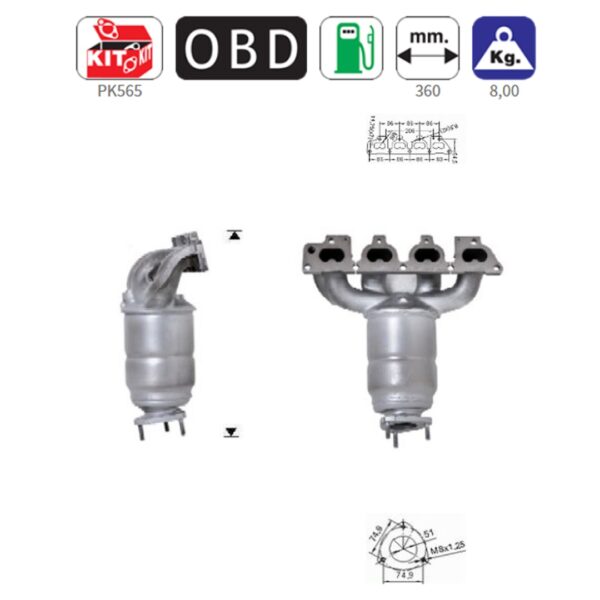 ALL IN POINT ΚΑΤΑΛΥΤΗΣ ΒΕΝΖΙΝΗΣ OPEL ASTRA G 1.6 2000-2004 / CORSA C 1.4 / MERIVA 1.6 2003+ / VECTRA 1.6 1999-2002 /ZAFIRA 1.6 1999+ - AIN-167402 LEFKELIS.GR