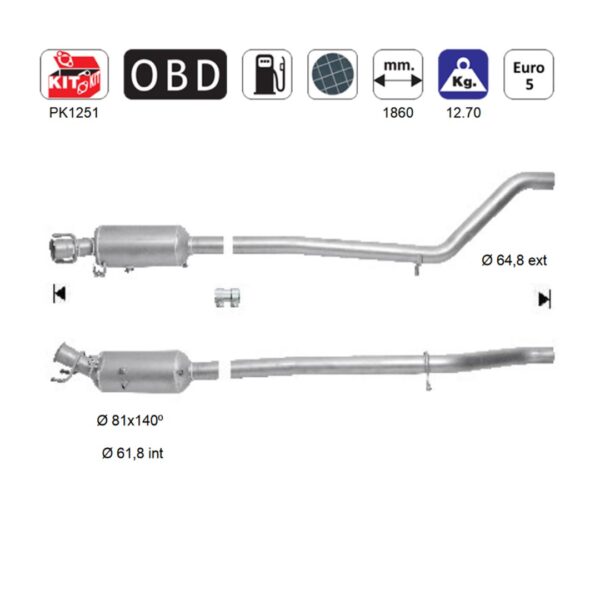 ALL IN POINT ΦΙΛΤΡΟ DPF ΣΙΛΙΚΟΝΟΥΧΟ ΚΑΡΒΙΔΙΟ SIC MERCEDES A180/A200/A220/B180/B200/B220 W176/W246 1.8/2.1TD 2011+ - AIN-160104 LEFKELIS.GR