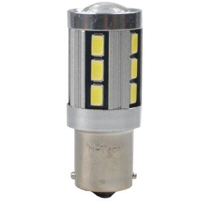 ALL IN POINT P21W 12V BA15s LED 18xSMD5730 PREMIUM ΛΕΥΚΟ (ΜΟΝΟΠΟΛΙΚΟ) BLISTER 2ΤΕΜ. M-TECH - AIN-159913 LEFKELIS.GR