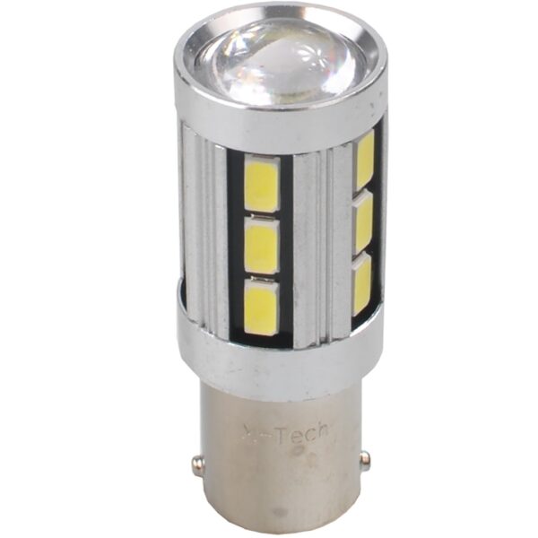 P21W 12V BA15s LED 18xSMD5730 PREMIUM ΛΕΥΚΟ (ΜΟΝΟΠΟΛΙΚΟ) BLISTER 2ΤΕΜ. M-TECH - Image 2