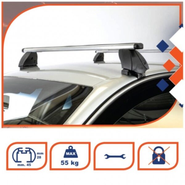 KIT ΜΕ ΜΠΑΡΕΣ ΟΡΟΦΗΣ ΓΙΑ NISSAN NV200 / EVALIA 2009+ ΑΛΟΥΜΙΝΙΟΥ K39 (BAP130-KFP02) - Image 2