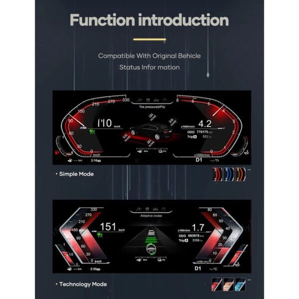 DIGITAL IQ DDD 977_IC (12.3in) BMW X6 E71 mod. 2007-2013 CCC & CIC COMPATIBLE DIGITAL DASHBOARD - Image 8