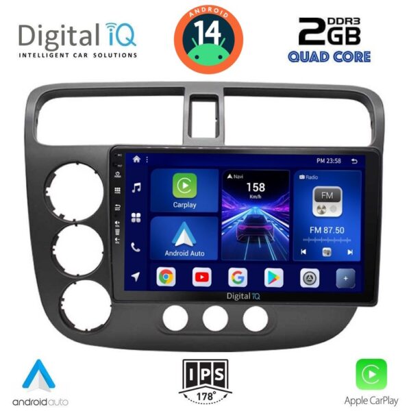 AIN-133035 - Digital iQ - DIGITAL IQ BXC 3187_CPAA (9inc) MULTIMEDIA TABLET for HONDA CIVIC 4D mod. 2001-2006 - ALL IN POINT - LEFKELIS.GR