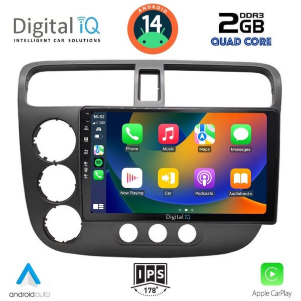 DIGITAL IQ BXC 3187_CPAA (9inc) MULTIMEDIA TABLET for HONDA CIVIC 4D mod. 2001-2006 - Image 2