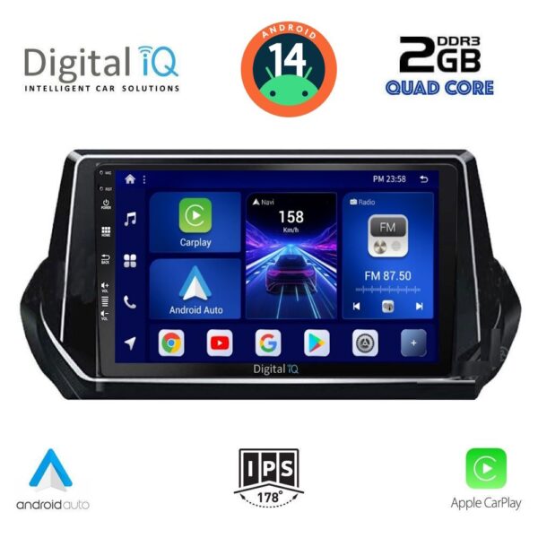 AIN-132922 - Digital iQ - DIGITAL IQ BXC 3509_CPAA (9inc) MULTIMEDIA TABLET for PEUGEOT 208 – 2008 mod. 2021> - ALL IN POINT - LEFKELIS.GR