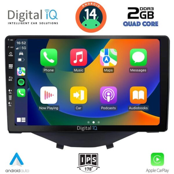 DIGITAL IQ BXC 3715_CPAA CLIMA (9inc) MULTIMEDIA TABLET for CITROEN C1-PEUGEOT 108-TOYOTA AYGO mod. 2014-2022 - Image 2