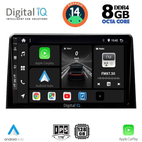 AIN-125457 - Digital iQ - DIGITAL IQ BXF 7082_CPAA (10inc) MULTIMEDIA TABLET for CITROEN BERLINGO – OPEL COMBO – PEUGEOT PARTNER – TOYOTA PROACE mod. 2018> - FIAT DOBLO mod. 2022> - ALL IN POINT - LEFKELIS.GR