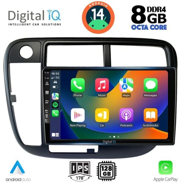 DIGITAL IQ BXF 7186_CPAA CLIMA (9inc) MULTIMEDIA TABLET for HONDA CIVIC mod. 1995-2001 - Image 2
