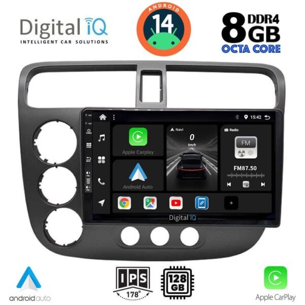 AIN-125241 - Digital iQ - DIGITAL IQ BXF 7187_CPAA (9inc) MULTIMEDIA TABLET for HONDA CIVIC 4D mod. 2001-2006 - ALL IN POINT - LEFKELIS.GR