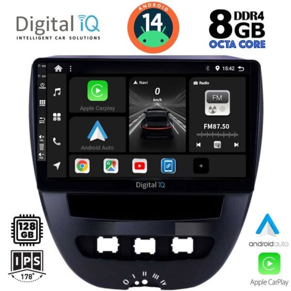 AIN-125477 - Digital iQ - DIGITAL IQ BXF 7707_CPAA (10inc) MULTIMEDIA TABLET for CITROEN C1-PEUGEOT 107-TOYOTA AYGO mod. 2005-2014 - ALL IN POINT - LEFKELIS.GR