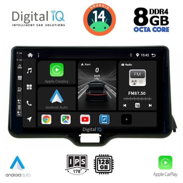 AIN-125528 - Digital iQ - DIGITAL IQ BXF 7738_CPAA (10inc) MULTIMEDIA TABLET for TOYOTA YARIS mod. 2020> - MAZDA 2 mod. 2023> - ALL IN POINT - LEFKELIS.GR