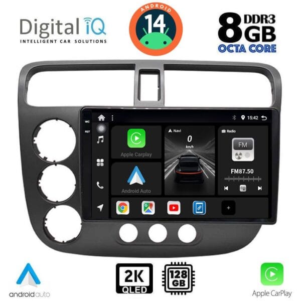 AIN-139806 - Digital iQ - DIGITAL IQ BXF 11187_CPAA (9inc) MULTIMEDIA TABLET for HONDA CIVIC 4D mod. 2001-2006 - ALL IN POINT - LEFKELIS.GR
