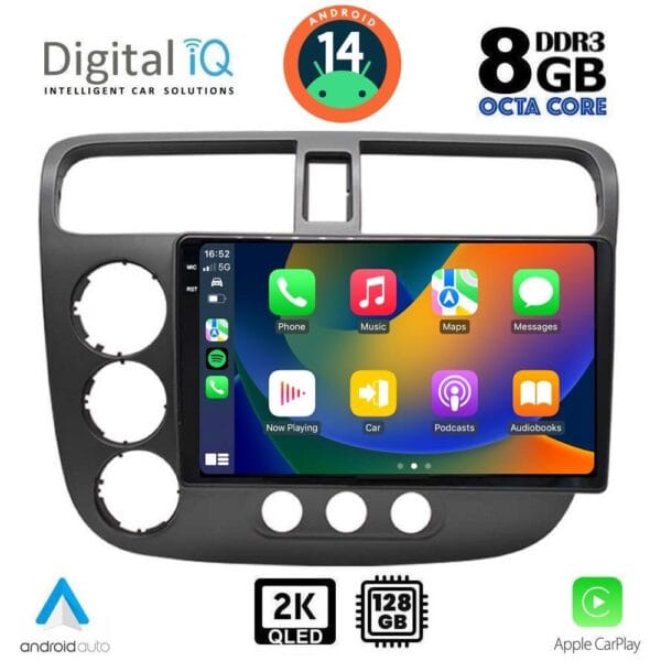 DIGITAL IQ BXF 11187_CPAA (9inc) MULTIMEDIA TABLET for HONDA CIVIC 4D mod. 2001-2006 - Image 2