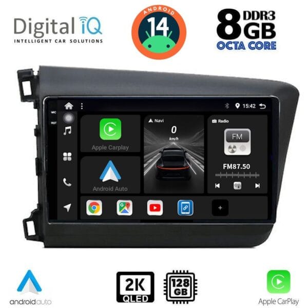 AIN-139685 - Digital iQ - DIGITAL IQ BXF 111904D_CPAA (9inc) MULTIMEDIA TABLET for HONDA CIVIC 4Doors mod. 2012-2016 - ALL IN POINT - LEFKELIS.GR