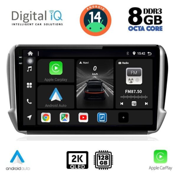 AIN-139554 - Digital iQ - DIGITAL IQ BXF 11508_CPAA (10inc) MULTIMEDIA TABLET for PEUGEOT 208-2008 mod. 2012-2021 - ALL IN POINT - LEFKELIS.GR