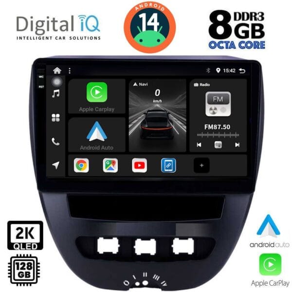 AIN-139532 - Digital iQ - DIGITAL IQ BXF 11707_CPAA (10inc) MULTIMEDIA TABLET for CITROEN C1-PEUGEOT 107-TOYOTA AYGO mod. 2005-2014 - ALL IN POINT - LEFKELIS.GR