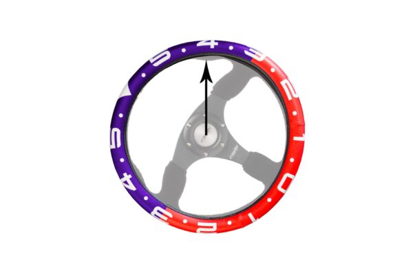 ΚΑΛΥΜΜΑ ΤΙΜΟΝΙΟΥ CLOCK ΟΙΚΟΛΟΓΙΚΟ ΔΕΡΜΑ ΜΠΛΕ/ΚΟΚΚΙΝΟ (M) 37-39cm SIMONI RACING - 1 TEM. - Image 2