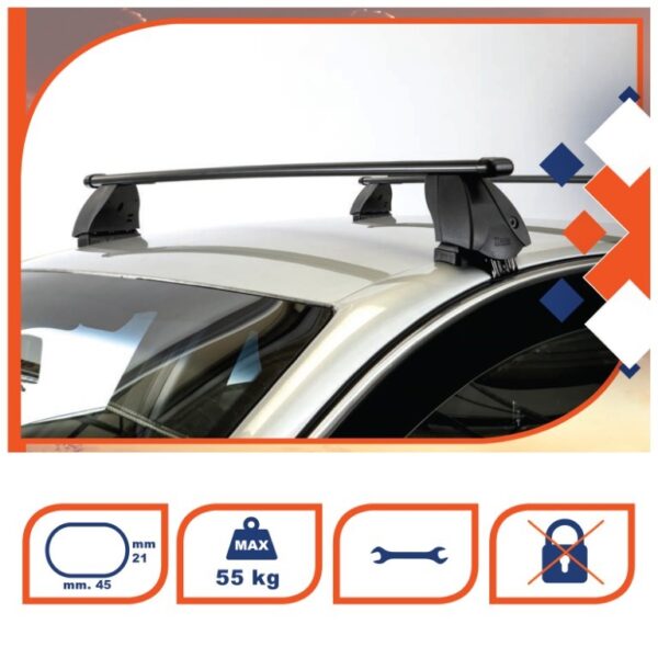 ΜΠΑΡΕΣ ΟΡΟΦΗΣ K1 PRO 130 cm K39 (ΟΒΑΛ/ΑΤΣΑΛΙ) - 2 ΤΕΜ. - Image 2