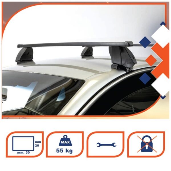 KIT ΜΕ ΜΠΑΡΕΣ ΟΡΟΦΗΣ ΓΙΑ HONDA HR-V II 5D 2015+ ΣΙΔΗΡΟΥ K39 (BSM130-K10) - Image 2