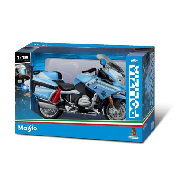 ΜΙΝΙΑΤΟΥΡΑ BMW R1200RT MOTO ΑΣΤΥΝΟΜΙΑΣ POLIZIA 1:18 BURAGO - 1 ΤΕΜ. - Image 2
