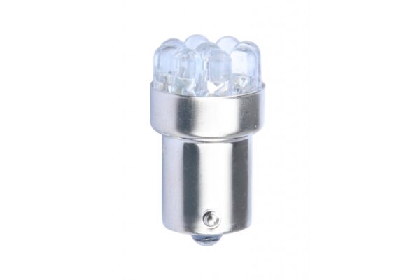 ALL IN POINT R10W 12V BA15s LED 9xFlux 5mm ΜΟΝΟΠΟΛΙΚΟ ΛΕΥΚΟ M-TECH - 1 τεμ. - AIN-182453 LEFKELIS.GR