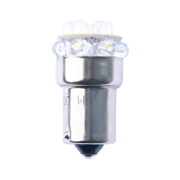 ALL IN POINT R10W 12V BA15s LED 12xFlux 5mm ΚΙΤΡΙΝΟ (ΜΟΝΟΠΟΛΙΚΟ) M-TECH - 1 ΤΕΜ. - AIN-160530 LEFKELIS.GR