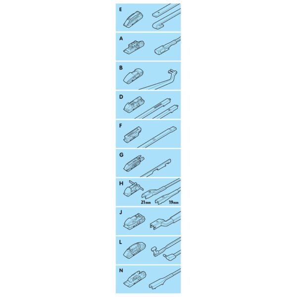 ΥΑΛΟΚΑΘΑΡΙΣΤΗΡΑΣ GRAN PREE SPEED MULTI-FIT ΜΕ 10 ΑΝΤΑΠΤΟΡΕΣ 65CM 26'' LAMPA - 1 TEM. - Image 2