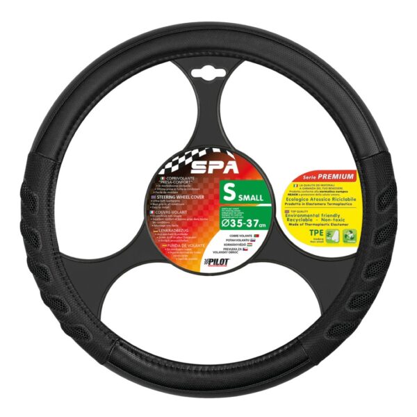 ALL IN POINT ΚΑΛΥΜΜΑ ΤΙΜΟΝΙΟΥ SPA (S) 35/37cm ΔΕΡΜΑΤΙΝΗ ΜΑΥΡΟ ΑΟΣΜΟ ECO-FRIENDLY - AIN-162882 iluma.GR