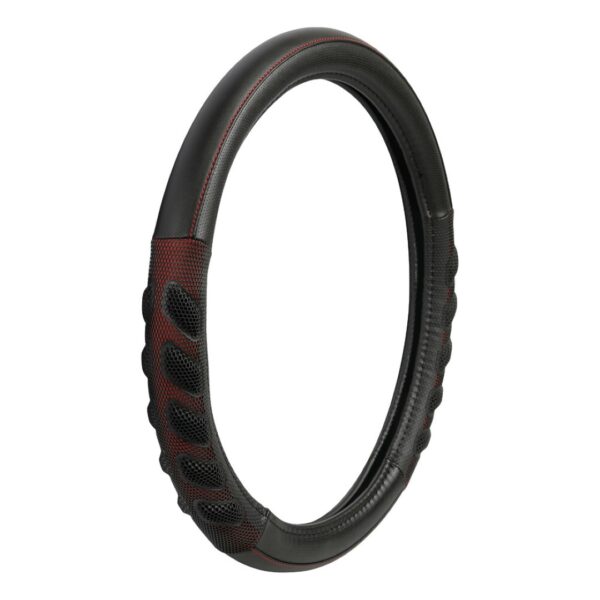 ALL IN POINT ΚΑΛΥΜΜΑ ΤΙΜΟΝΙΟΥ SPA (Μ) 37/39 cm ΔΕΡΜΑΤΙΝΗ ΜΑΥΡΟ/ΚΟΚΚΙΝΟ ΑΟΣΜΟ ECO-FRIENDLY - AIN-162887 iluma.GR