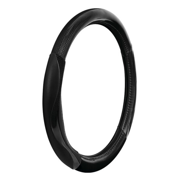 ALL IN POINT ΚΑΛΥΜΜΑ ΤΙΜΟΝΙΟΥ SILVERSTONE (M) 37/39cm ΔΕΡΜΑΤΙΝΗ ΜΑΥΡΟ ΑΟΣΜΟ ECO-FRIENDLY - AIN-162890 iluma.GR