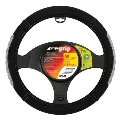 ALL IN POINT ΚΑΛΥΜΜΑ ΤΙΜΟΝΙΟΥ GEL GRIP (M) 37/39cm ΜΙΚΡΟΙΝΕΣ/ΤΖΕΛ ΜΑΥΡΟ/ΓΚΡΙ ΑΟΣΜΟ ECO-FRIENDLY - AIN-162897 LEFKELIS.GR