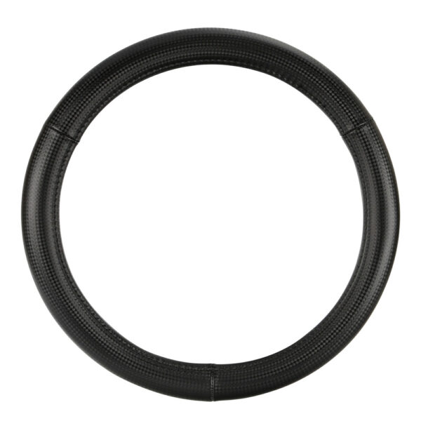ΚΑΛΥΜΜΑ ΤΙΜΟΝΙΟΥ RACING PREMIUM BLACK (S) 35/37cm ΣΥΝΘΕΤΙΚΟ ΔΕΡΜΑ SKEENTEX ΜΑΥΡΟ/CARBON LOOK LAMPA - 1 ΤΕΜ. - Image 2