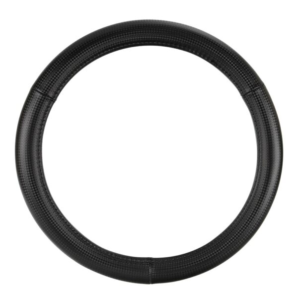 ΚΑΛΥΜΜΑ ΤΙΜΟΝΙΟΥ RACING PREMIUM BLACK (Μ) 37/39cm ΣΥΝΘΕΤΙΚΟ ΔΕΡΜΑ SKEENTEX ΜΑΥΡΟ/CARBON LOOK LAMPA - 1 ΤΕΜ. - Image 2